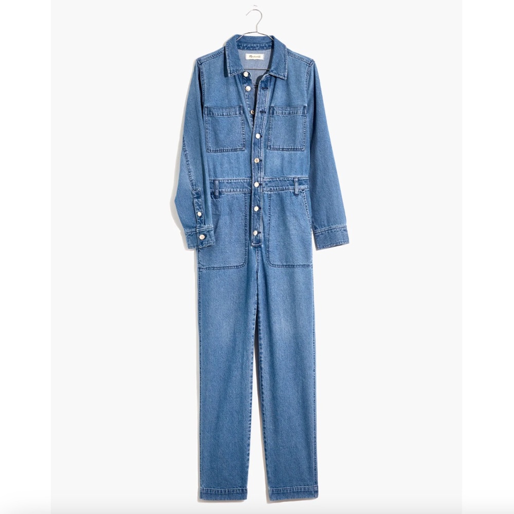 Madewell - Denim Relaxed Coverall Blue Glenroy Wash Jumpsuit Coveralls - XXL